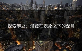 探索麻豆：潜藏在表象之下的深意