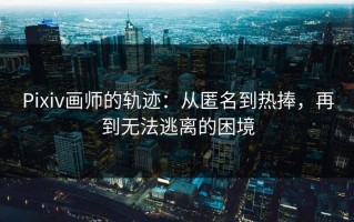 Pixiv画师的轨迹：从匿名到热捧，再到无法逃离的困境