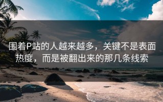 围着P站的人越来越多，关键不是表面热度，而是被翻出来的那几条线索