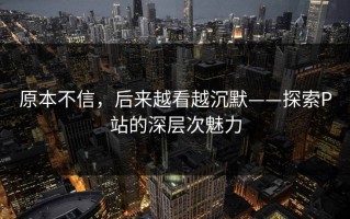 原本不信，后来越看越沉默——探索P站的深层次魅力
