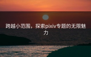 跨越小范围，探索pixiv专题的无限魅力