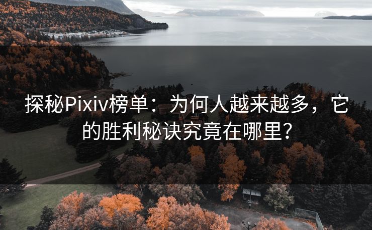 探秘Pixiv榜单：为何人越来越多，它的胜利秘诀究竟在哪里？-第1张图片-p站助手导航站 | p站搬运工视频库