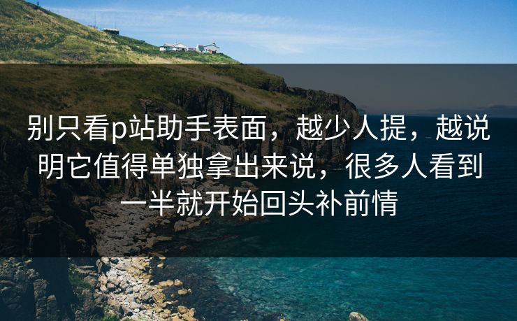 别只看p站助手表面，越少人提，越说明它值得单独拿出来说，很多人看到一半就开始回头补前情-第1张图片-p站助手导航站 | p站搬运工视频库